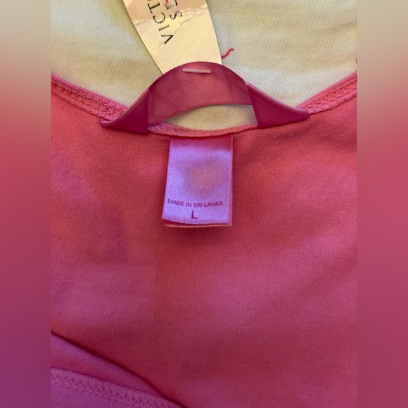 VS PINK VINTAGE Y2K 2005 TANK TOP CAMI CAMISOLE RUFFLE TRIM RARE HTF NWT LG - Picture 6 of 8
